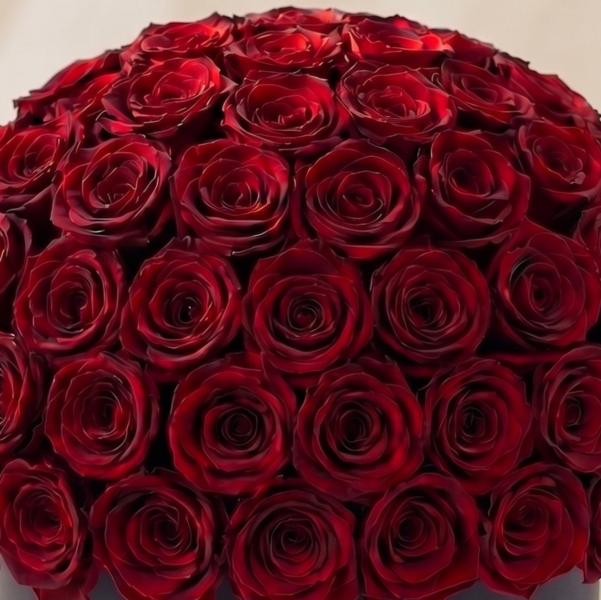 Supreme Black Superdome Box | Burgundy Roses