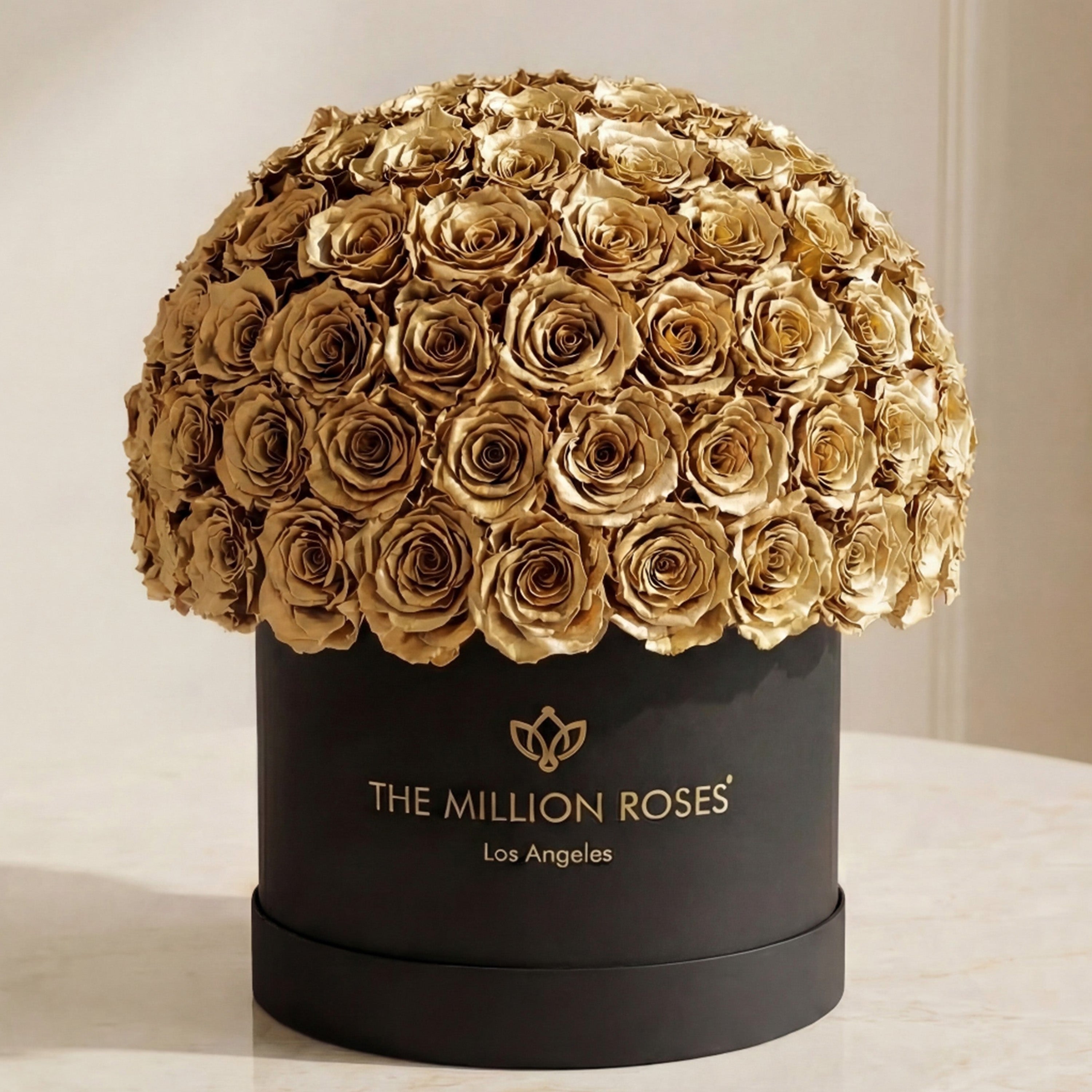Supreme Black Superdome Box | Gold Roses