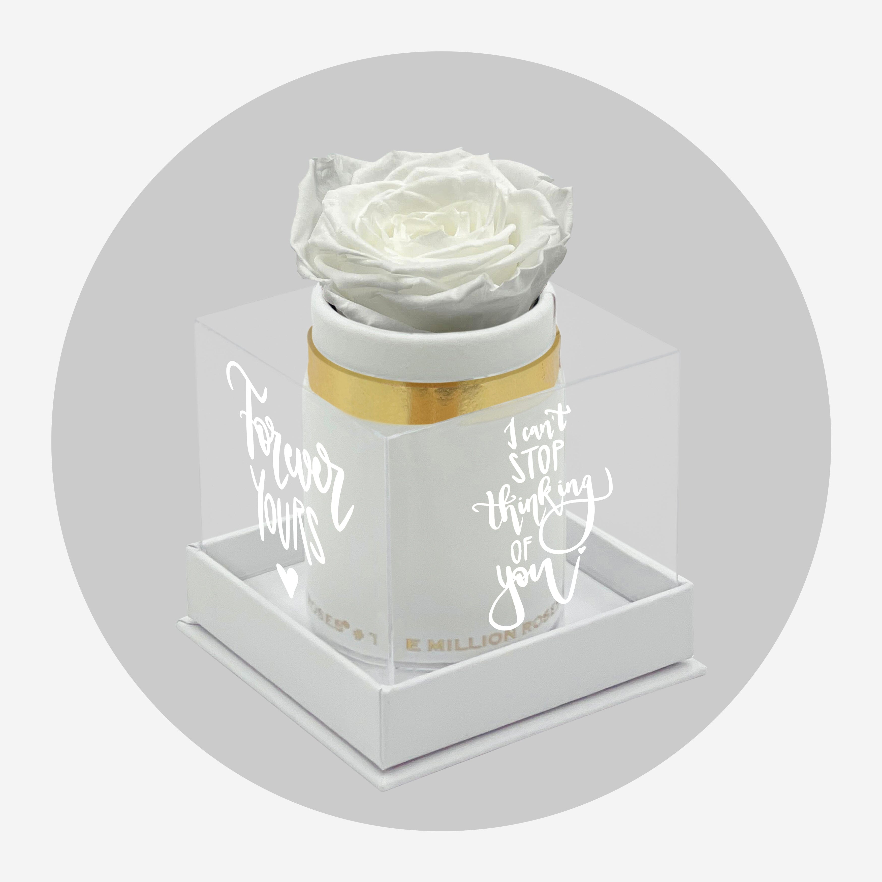 Cutie unică din piele de căprioară albă | Ediție limitată Love Note | Trandafir alb