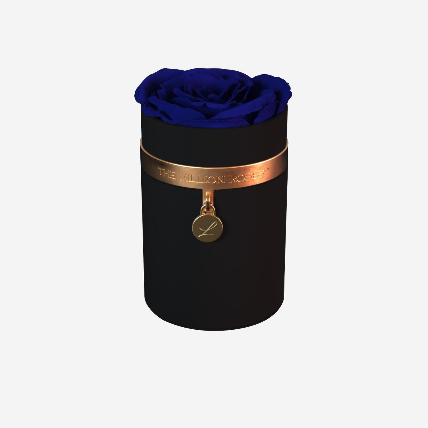 One in a Million™ Round Black Box | Charm Edition | Royal Blue Rose - The Million Roses