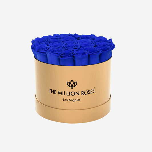 Classic Gold Box | Royal Blue Roses - The Million Roses