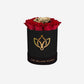 Basic Black Box | Red & Gold Mini Roses - The Million Roses