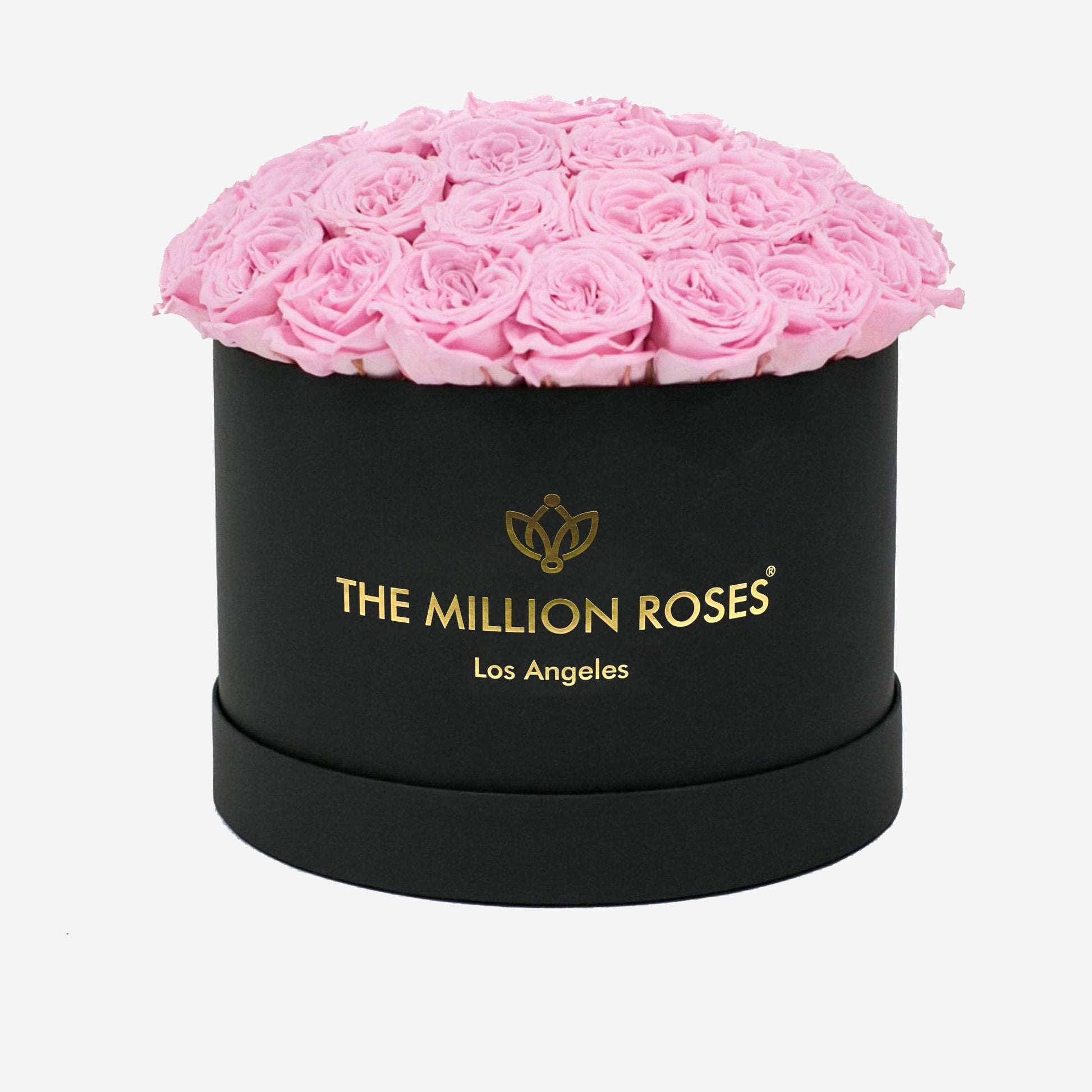 Supreme Black Dome Box | Light Pink Roses - The Million Roses