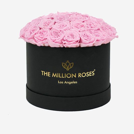 Supreme Black Dome Box | Light Pink Roses - The Million Roses