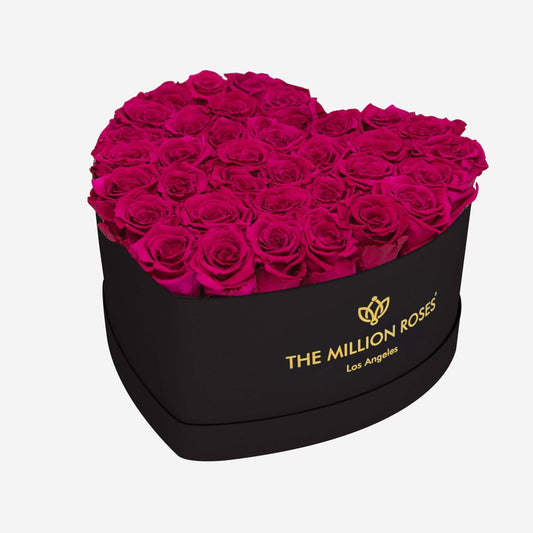 Heart Black Box | Magenta Roses - The Million Roses
