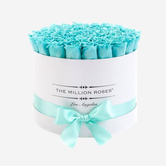 Supreme White Box | Turquoise Blue Roses - The Million Roses