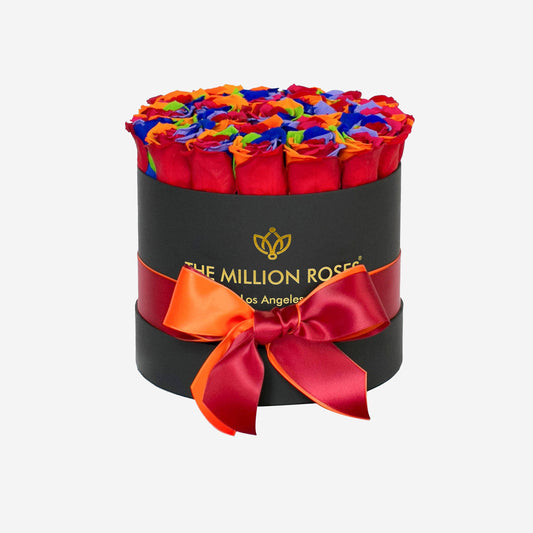 Classic Black Box | Rainbow Roses - The Million Roses