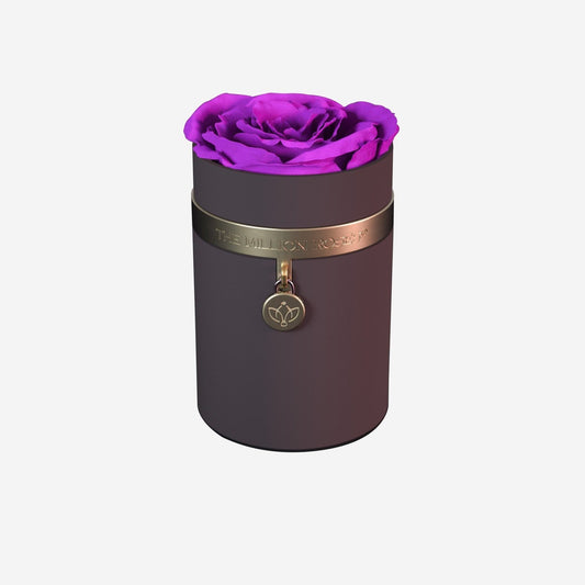 One in a Million™ Round Coffee Box | Charm Edition | Bright Purple Rose - The Million Roses