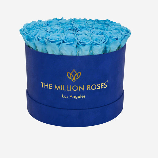 Supreme Royal Blue Suede Box | Light Blue Roses - The Million Roses