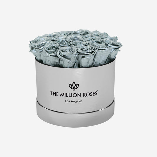 Classic Mirror Silver Box | Silver Roses - The Million Roses