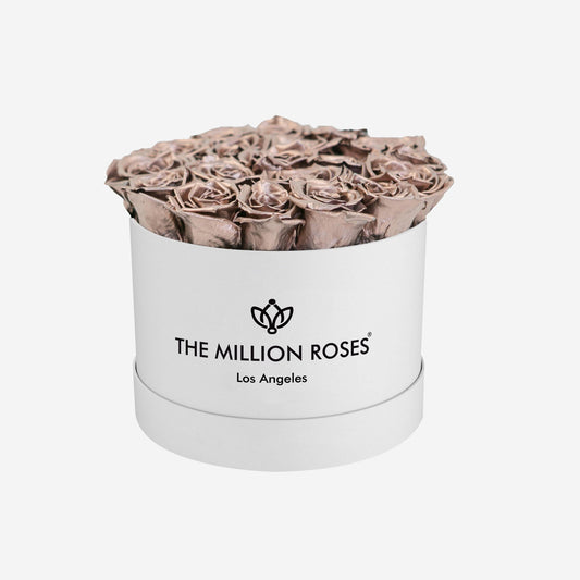 Classic White Box | Rose Gold Roses - The Million Roses