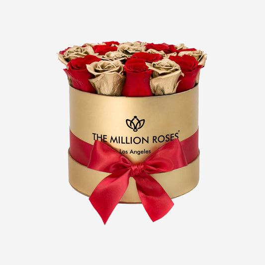 Classic Gold Box | Red & Gold Roses - The Million Roses