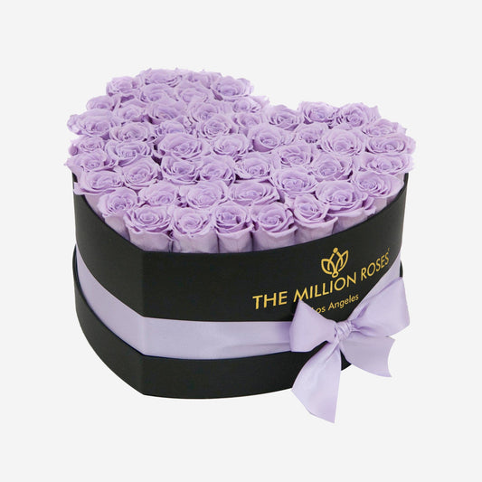Heart Black Box | Lavender Roses - The Million Roses