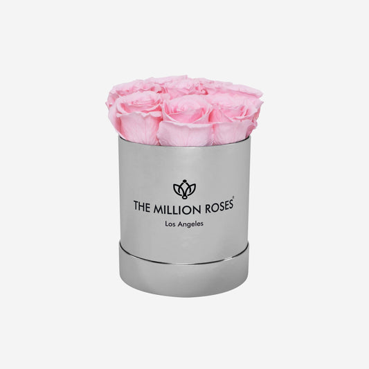 Basic Mirror Silver Box | Light Pink Roses - The Million Roses