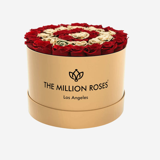 Supreme Gold Box | Red & Gold Roses | Target - The Million Roses