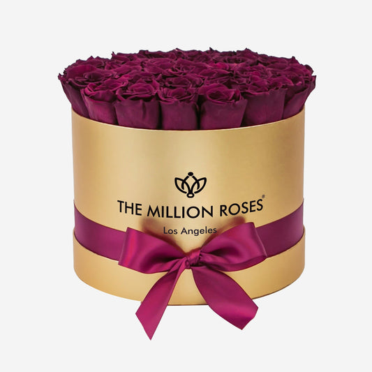 Supreme Gold Box | Burgundy Roses - The Million Roses
