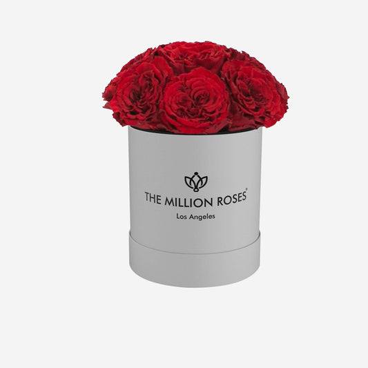 Basic White Dome Box | Red Carmen Roses - The Million Roses