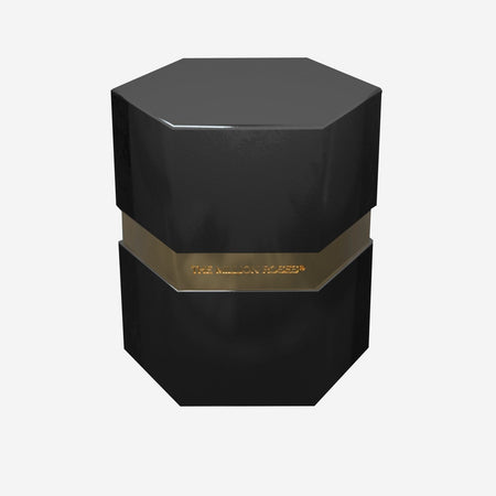 One in a Million™ Black Mirror Hexagon Box | Light Pink & Gold Rose - The Million Roses