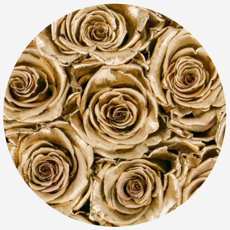 Basic White Box | Love Edition | Gold Roses - The Million Roses