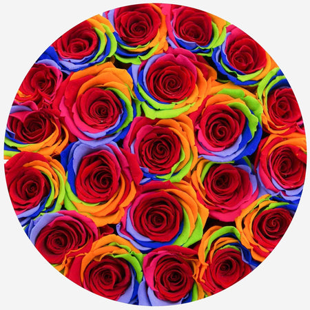 Classic Black Box | Rainbow Roses - The Million Roses