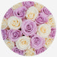 Classic Hot Pink Suede Dome Box | Ivory & Pink Roses - The Million Roses