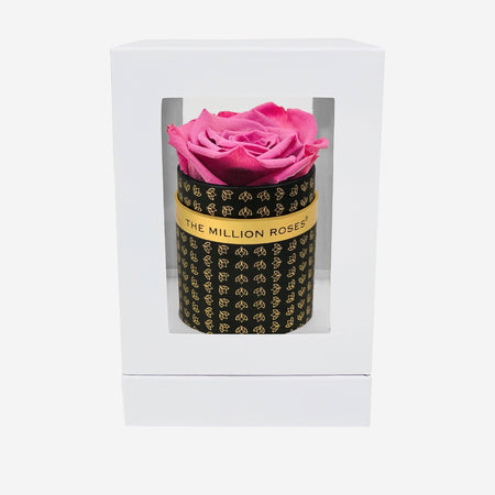 Single Black Monogram Box | Orchid Rose - The Million Roses