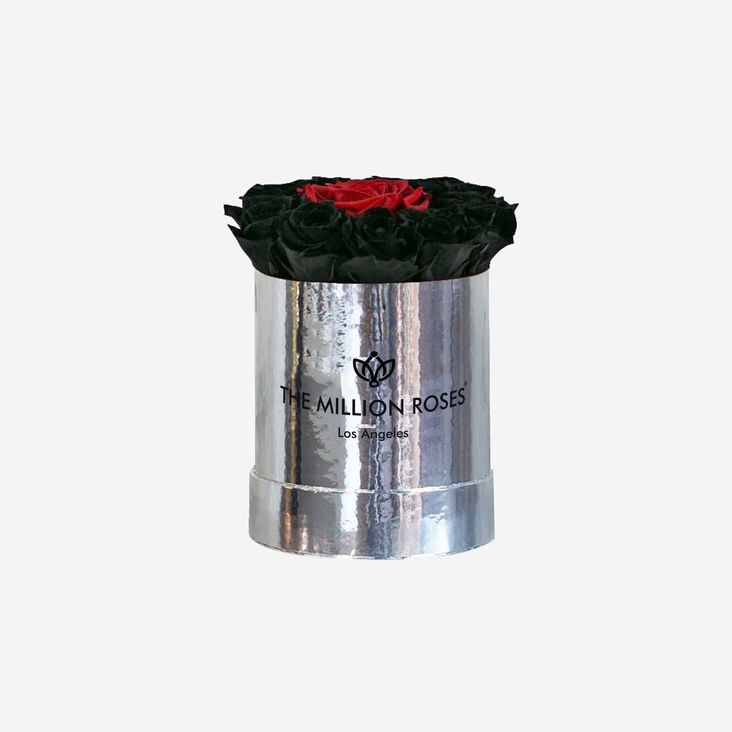 Basic Mirror Silver Box | Black Roses | Various combinations - The Million Roses