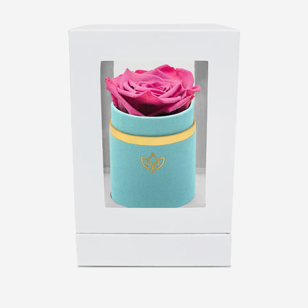 Single Mint Green Suede Box | Orchid Rose - The Million Roses