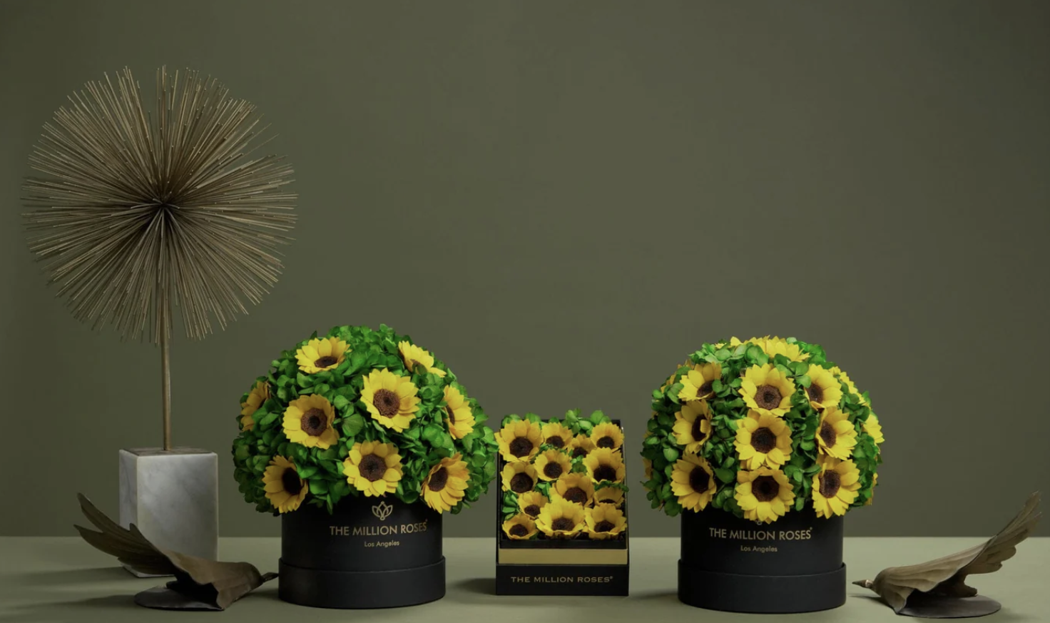 The Million Roses Forever Sun Flower Centerpieces