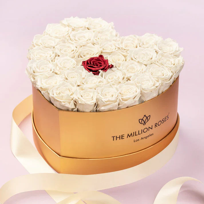 Off White Roses - Preserved Roses Box | The Million Roses®