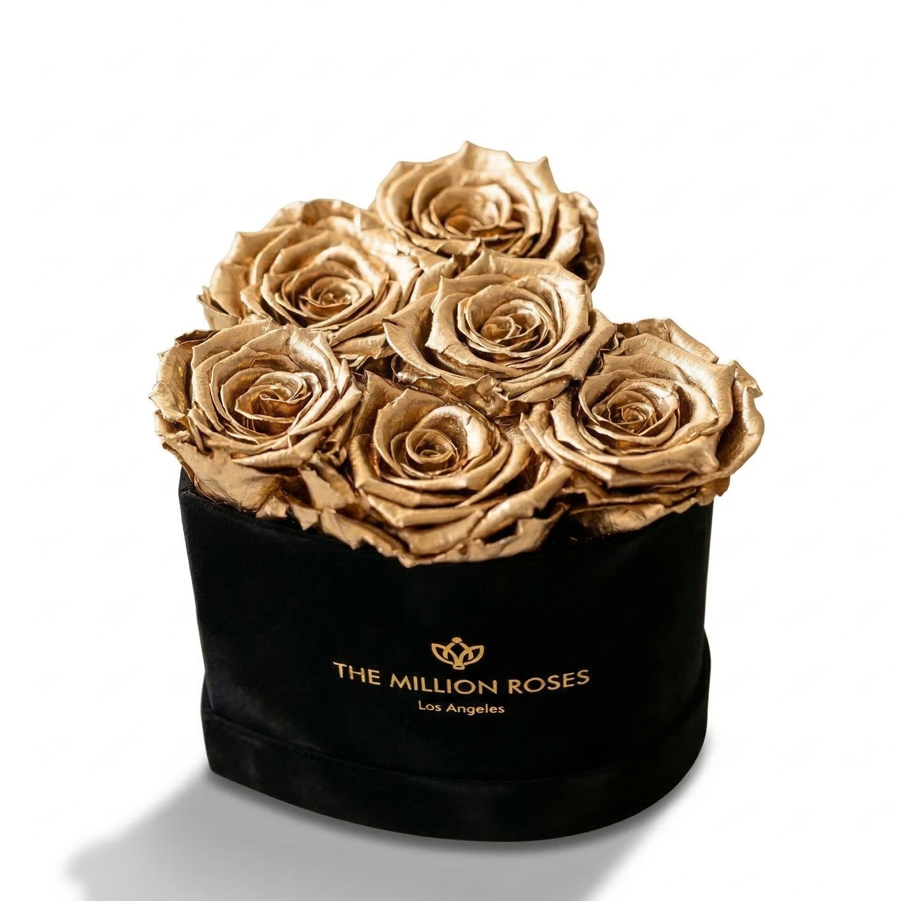 Baby Heart Black Box | Gold Roses