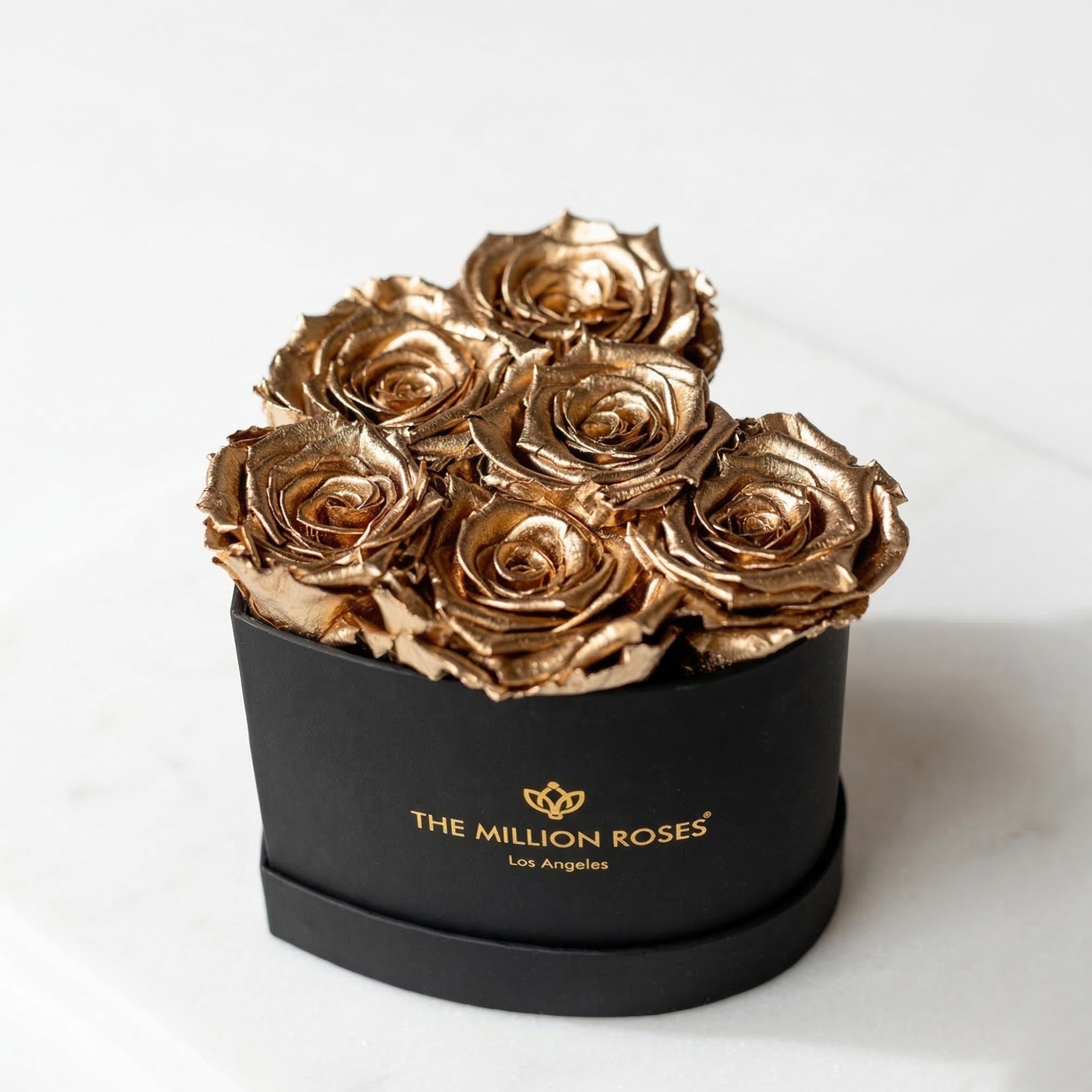 Baby Heart Black Box | Gold Roses