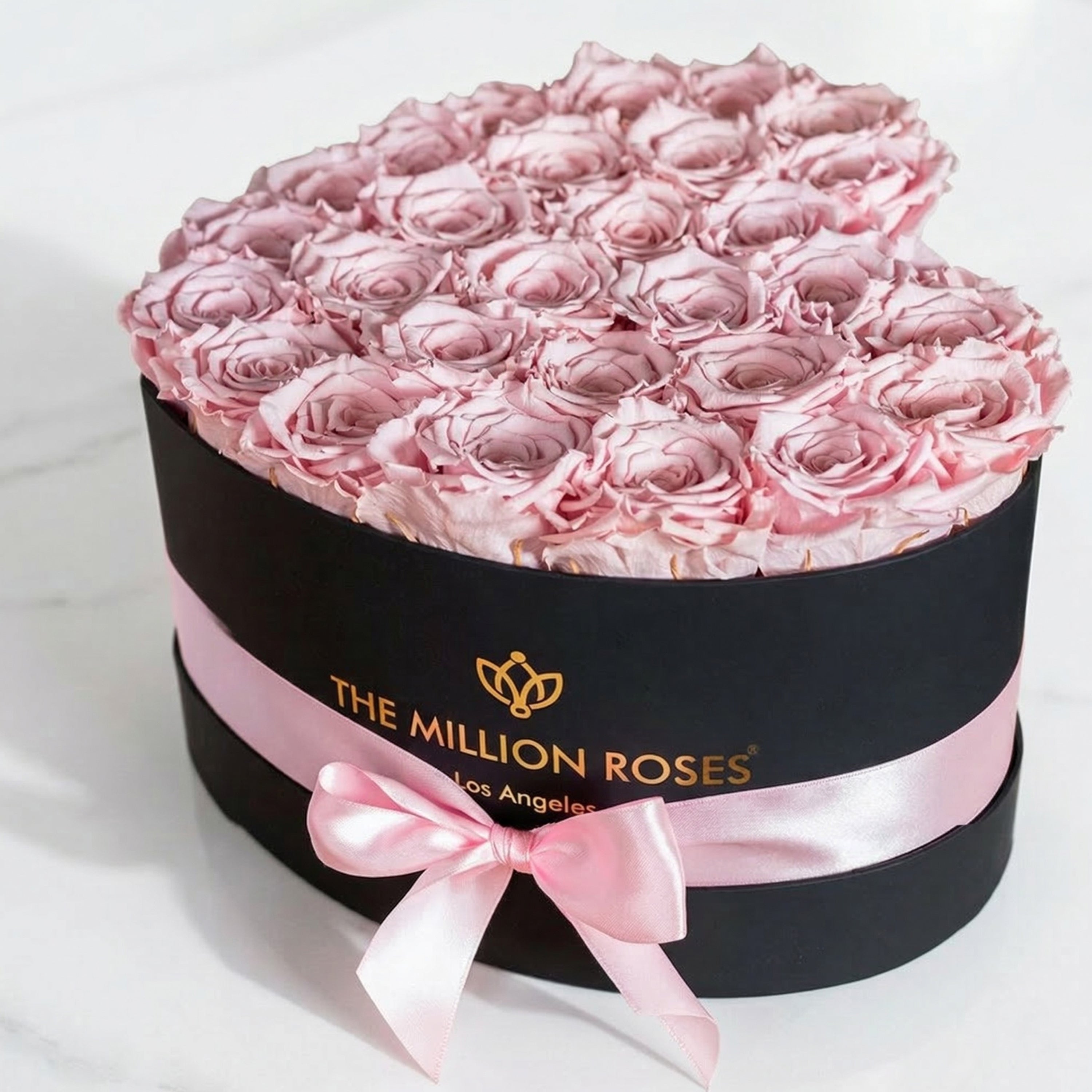 Heart Black Box | Light Pink Roses