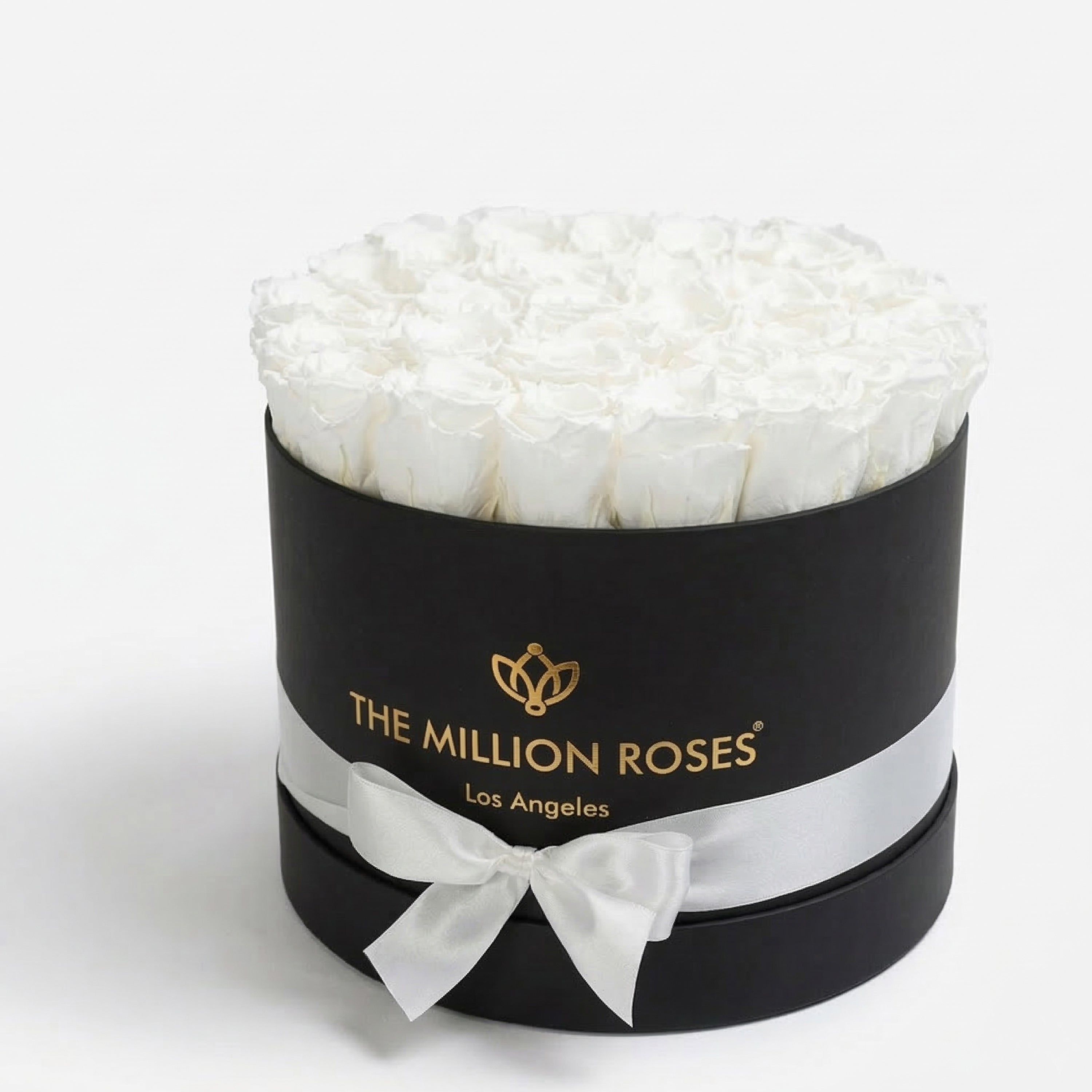 Cutie Neagră Supremă | Trandafiri albi