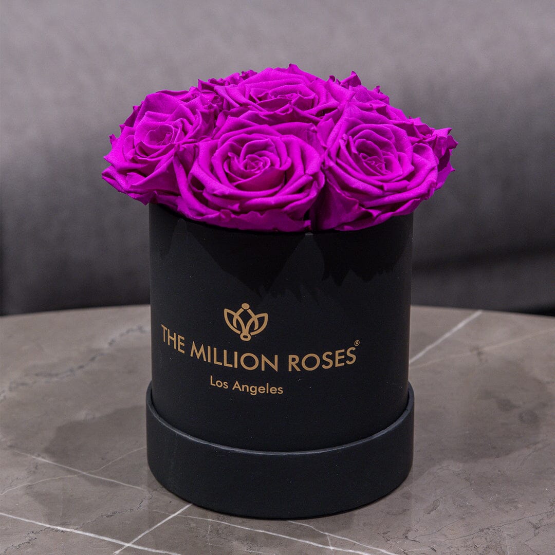 Basic Black Box | Bright Purple Roses | The Million Roses