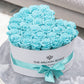 Biely Heart Box | Tiffany blue ruže