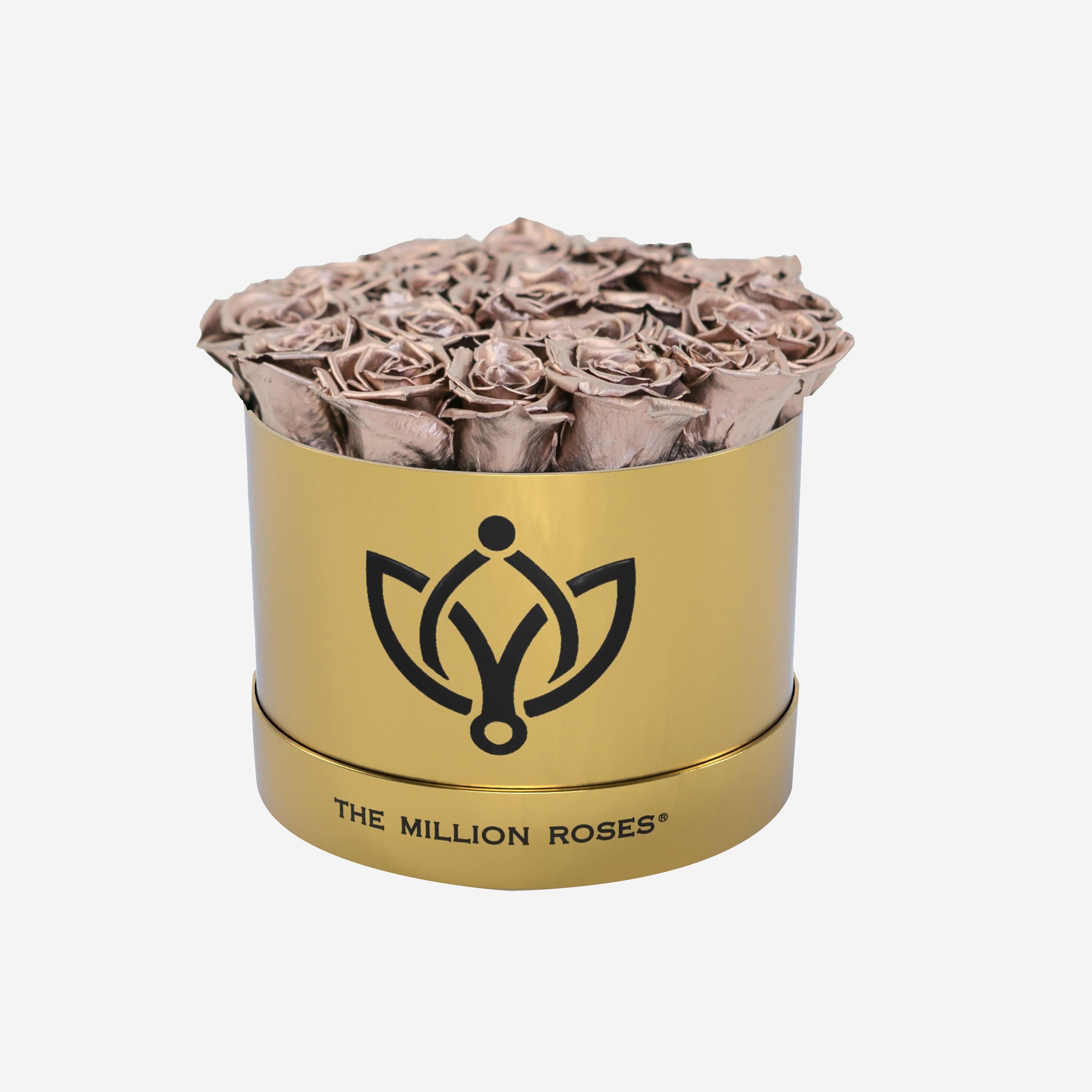 Classic Mirror Gold Box | Rose Gold Roses - The Million Roses