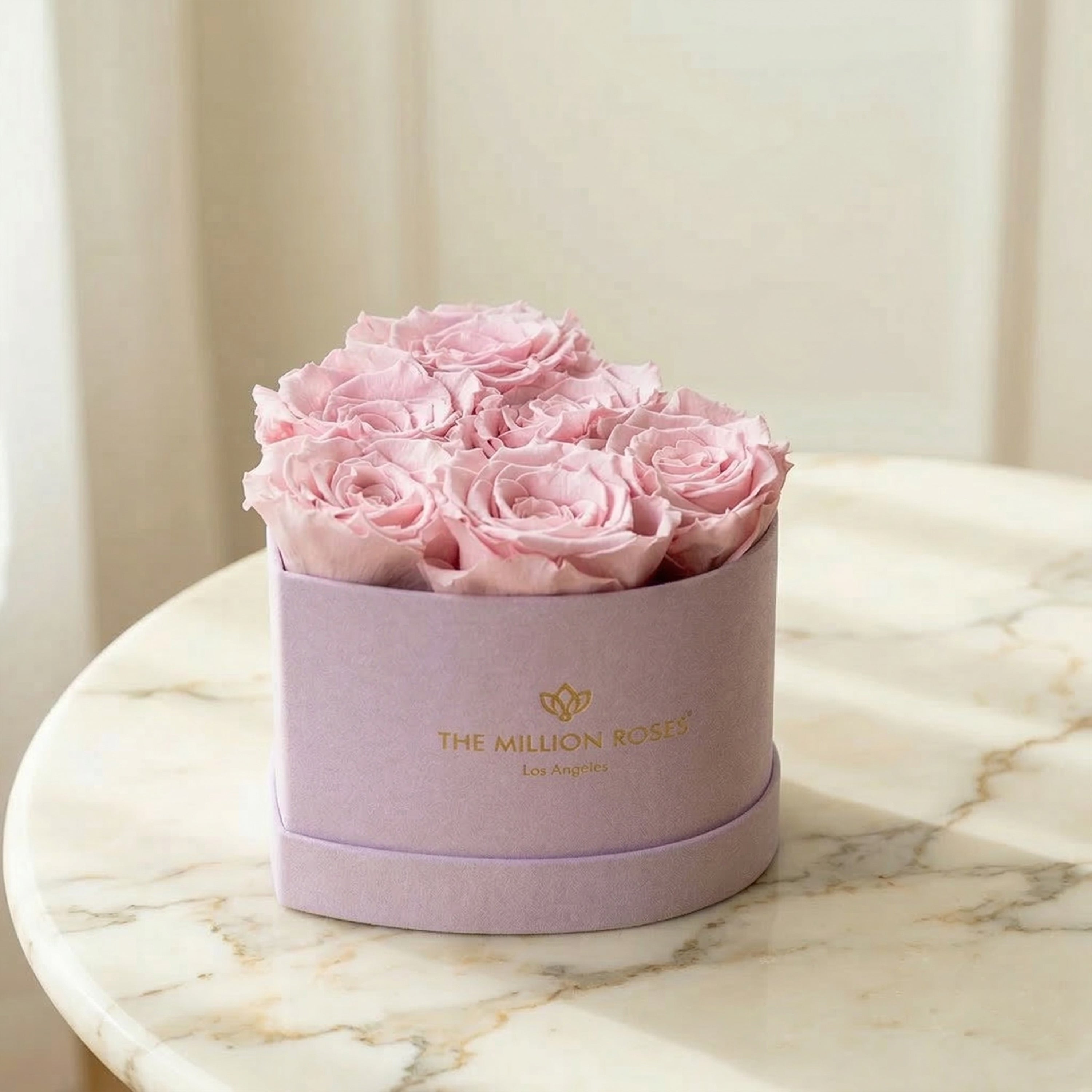 Baby Heart Light Pink Box | Light Pink Roses