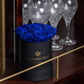 Boîte Basic Noire | Roses Bleu Roi 