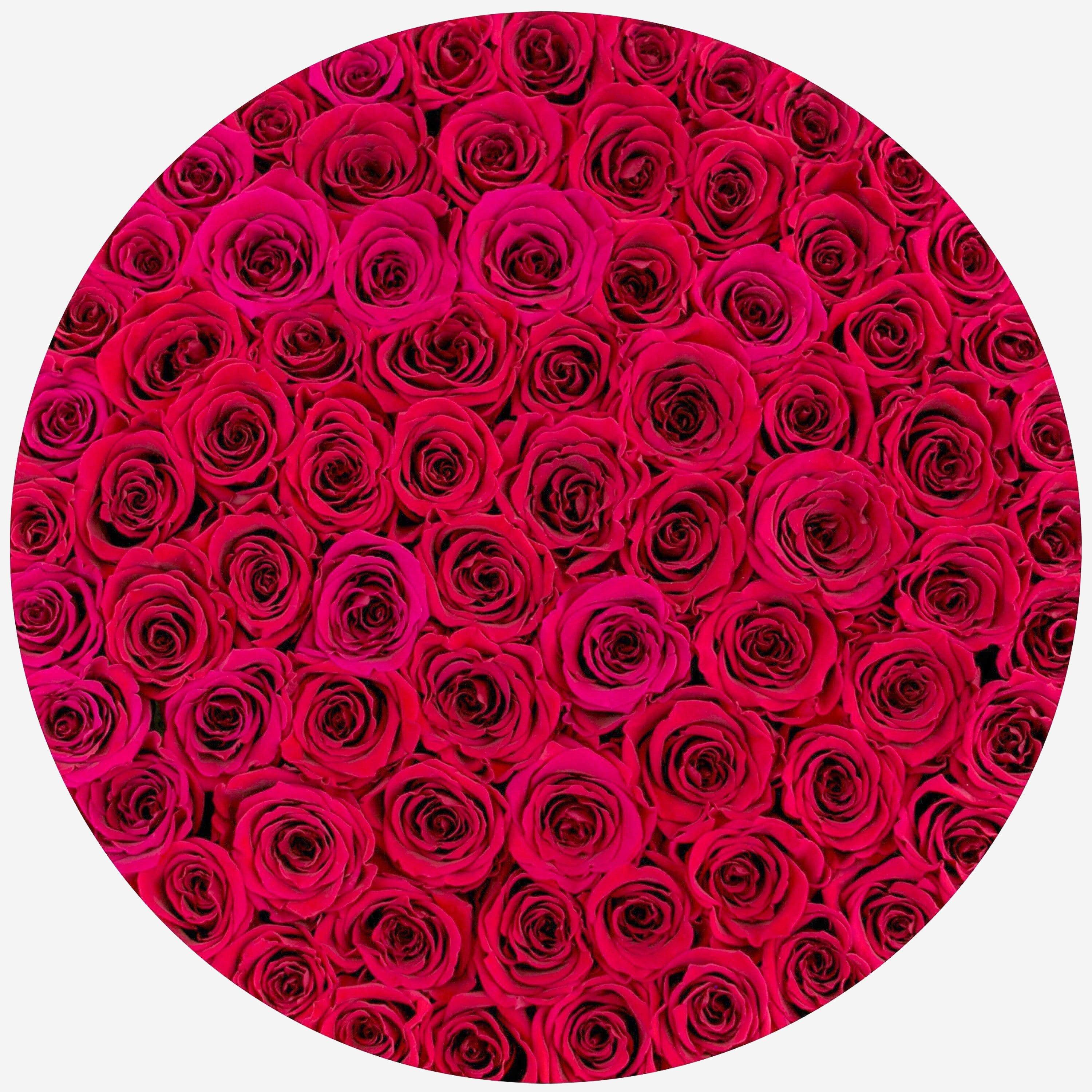 Deluxe White Box | Burgundy Roses - The Million Roses