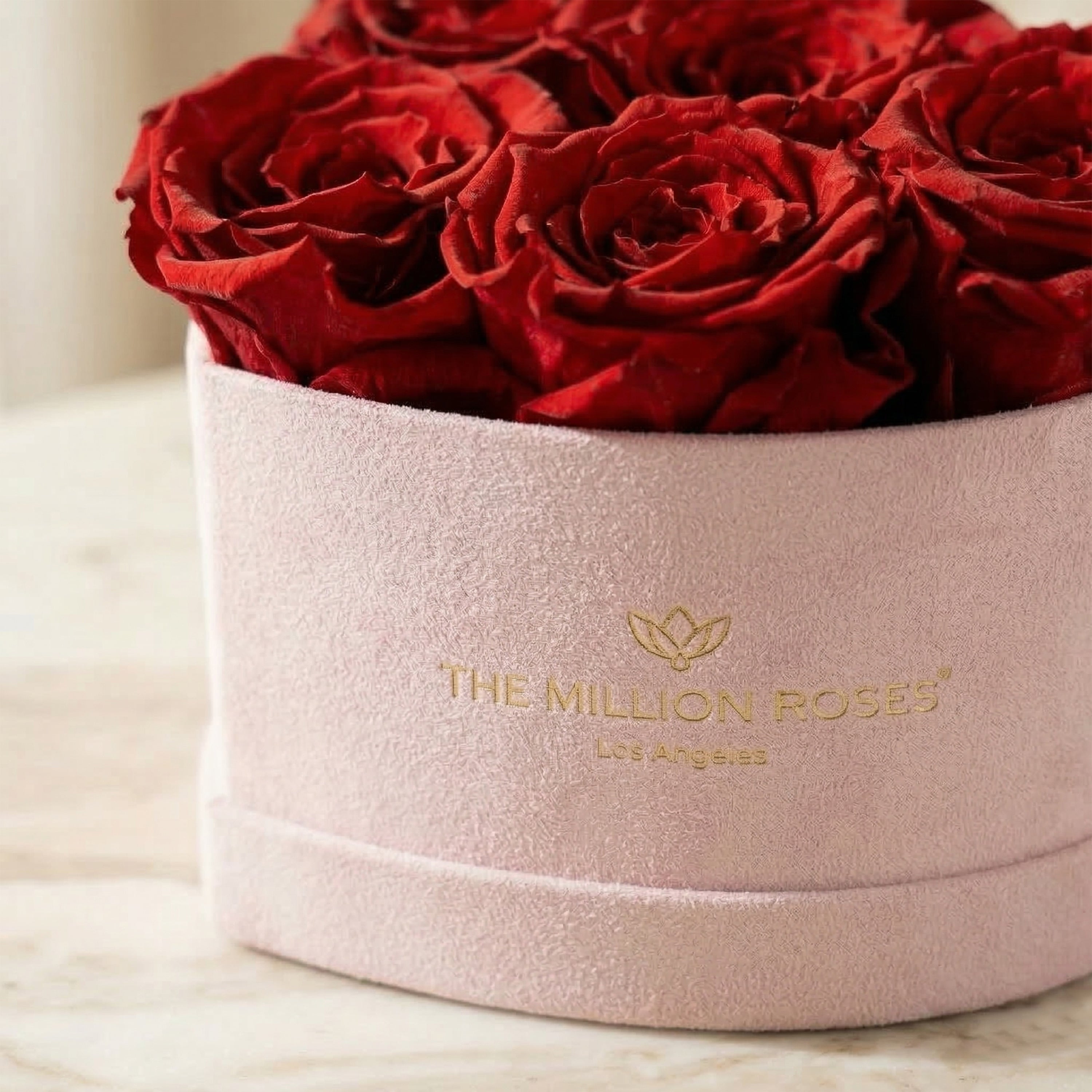 Baby Heart Light Pink Box | Red Roses