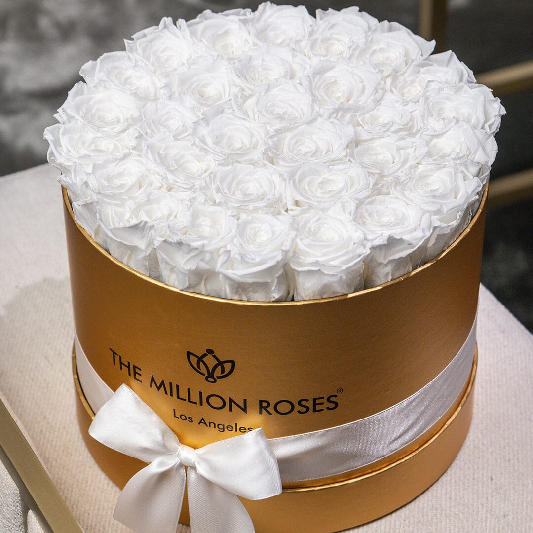 White Roses In Box White Roses - Preserved & Forever Roses in a Box | The Million Roses®