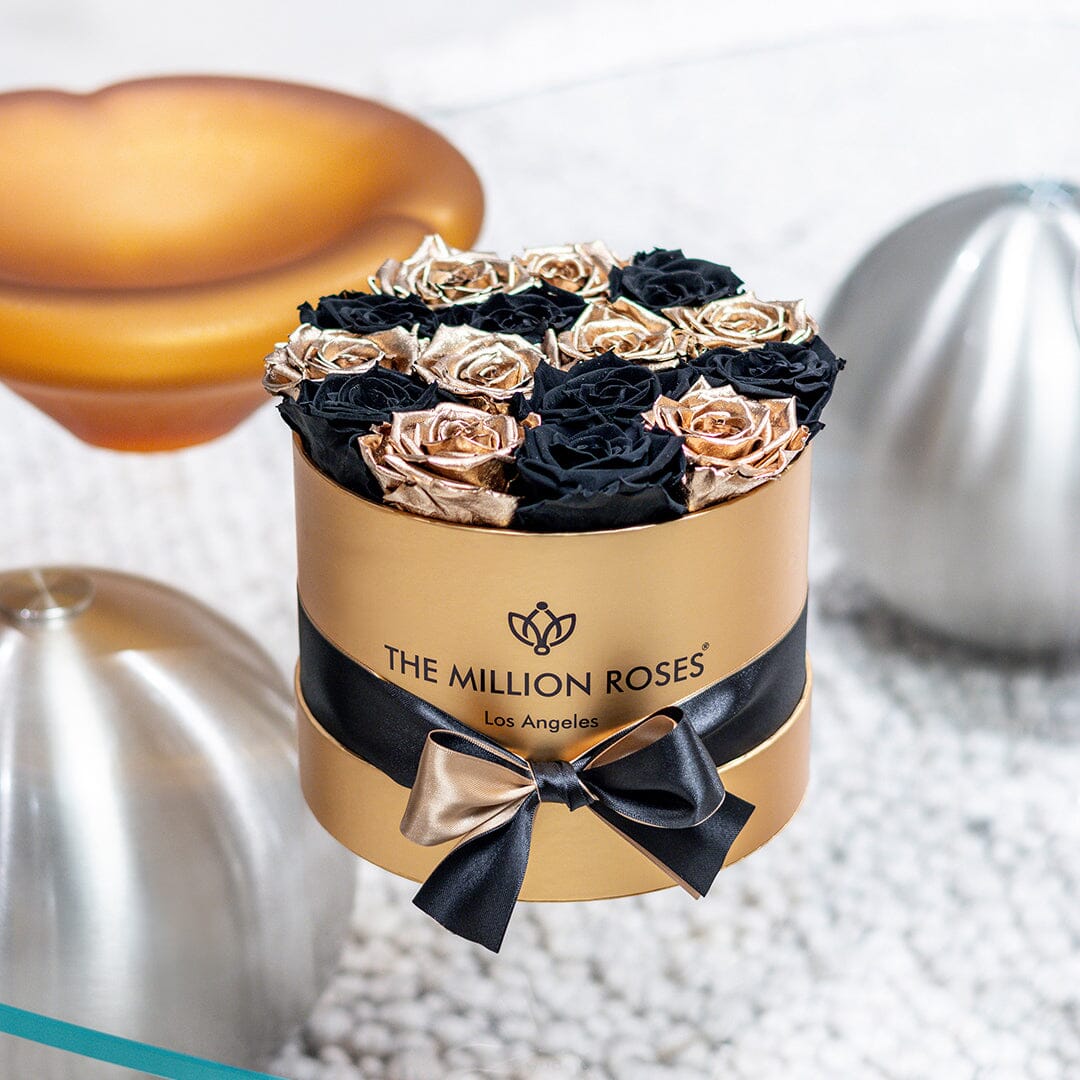 Classic Gold Box | Black & Gold Roses