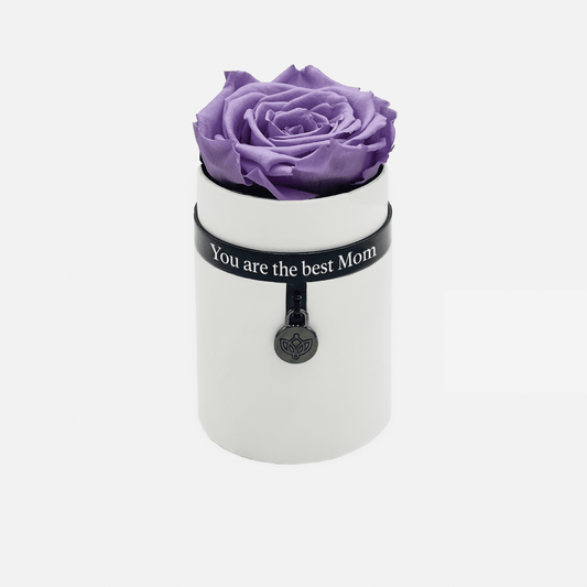 One in a Million™ Round White Box | You are the best Mom | Lavender Rose