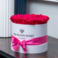 Bílý Classic Box | Sytě růžové růže