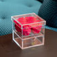 Acrylic Box | Vier | Schublade | Leuchtrosa Rosen