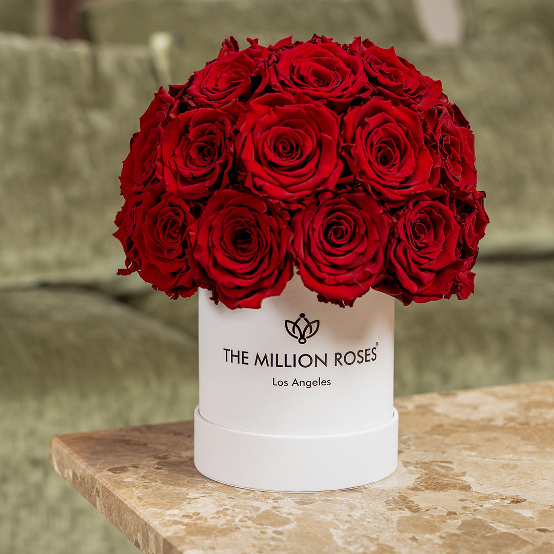 Basic White Superdome Box | Red Roses