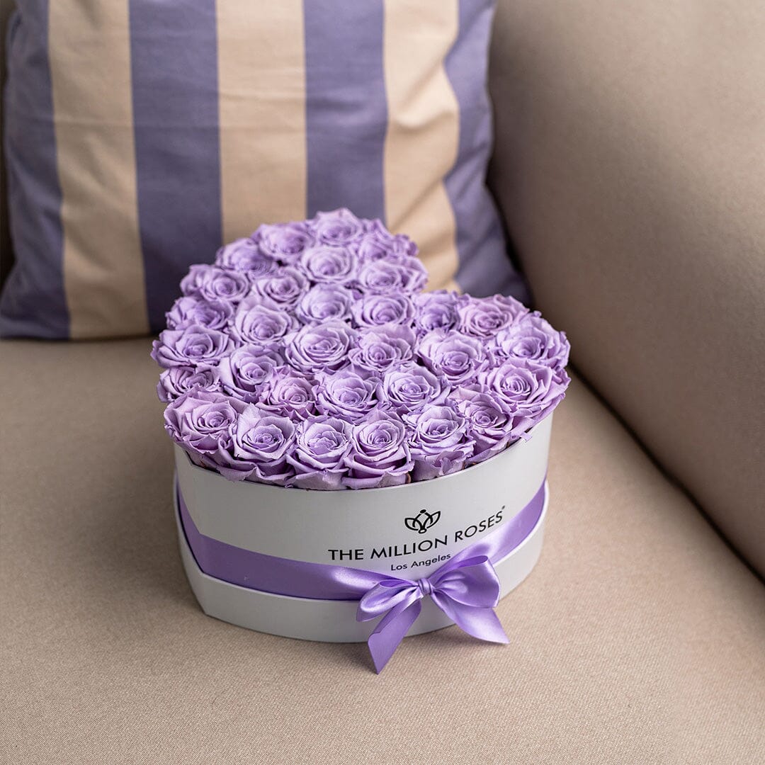 Cofanetto Bianco Heart | Rose Lavanda