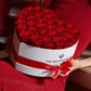 Heart White Box | Red Roses