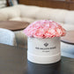 Biely Classic Dome Box | Svetlo rúžové ruže
